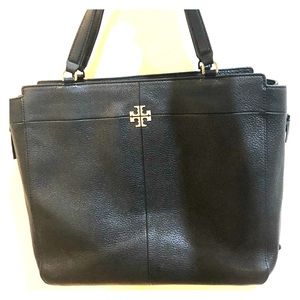 Almost New Tory Burch Black Leather Large Tote